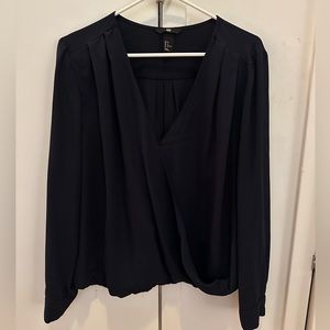 Navy Blue H&M Crossover Top